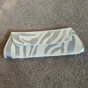 Metallic Zebra Print Clutch